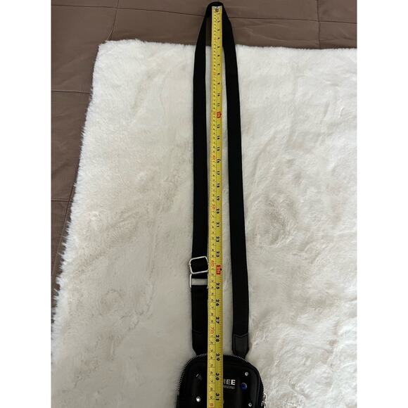 Aimee Kestenberg Womens Leather Jeweled Camera Crossbody Shoulder Handbag Black - Picture 9 of 9